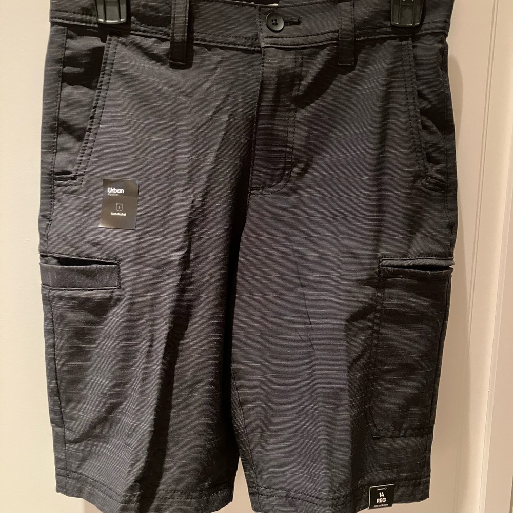 Urban Outfitters Black Cargo Shorts with Relaxed Fit